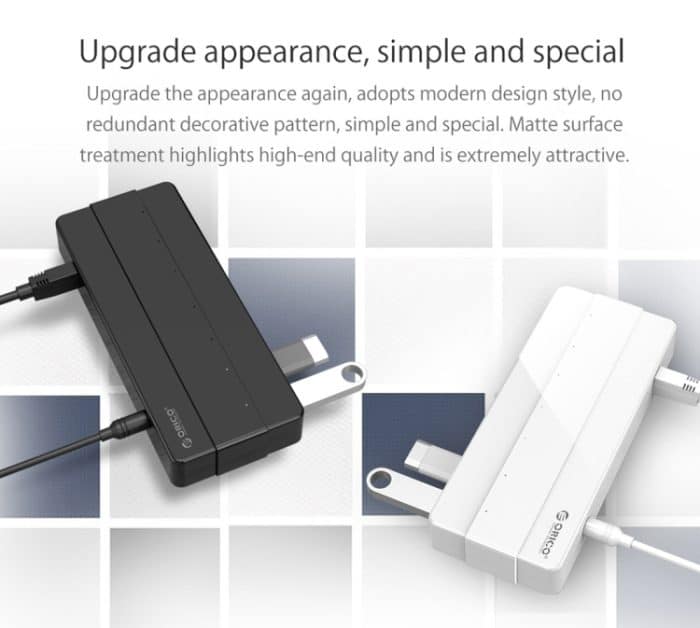 Orico H7928-U2-V1 Desktop 7 Anschlüsse USB 2.0-Hub mit Netzteil (schwarz) – Bild 10