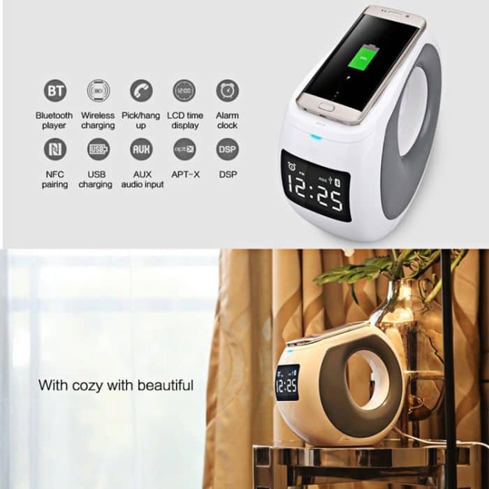 NILLKIN MC1 CE / RoHs / FCC-zertifizierter kabelloser QI-Standard-Ladesender + Bluetooth-Lautsprecher, US-Stecker, Für iPhone, Galaxy, Sony, Lenovo, HTC, Huawei, Google, LG, Xiaomi und andere Smartphones – Bild 8