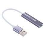 Aluminiumgehäuse, 3,5-mm-Klinke, externe USB-Soundkarte, HiFi-Magic Voice 7.1-Kanal-Adapter, freies Laufwerk für Computer, Desktop, Lautsprecher, Headset, USB Port Grey, USB Port Silver, USB Port Black
