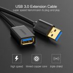 Ugreen 1m USB 3.0 Daten-Sync-Super-Speed-Übertragungsverlängerungskabel für Stecker und Buchse – Bild 2