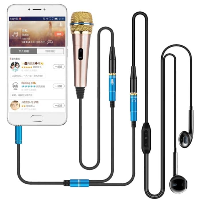 2-in-1 3,5-mm-Stecker auf doppelte 3,5-mm-Buchse, hochelastischer TPE-Audiokabel-Splitter, Kabellänge: 32 cm – Bild 6