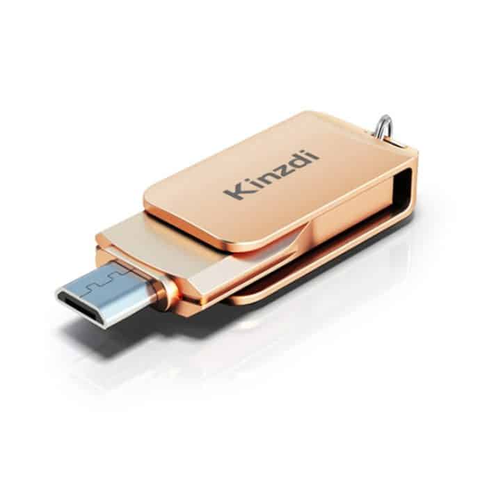 Kinzdi 128 GB USB + Typ-C-Schnittstelle Metal Twister Flash Disk V8, 128GB Rose Gold, 128GB Silver – Bild 2