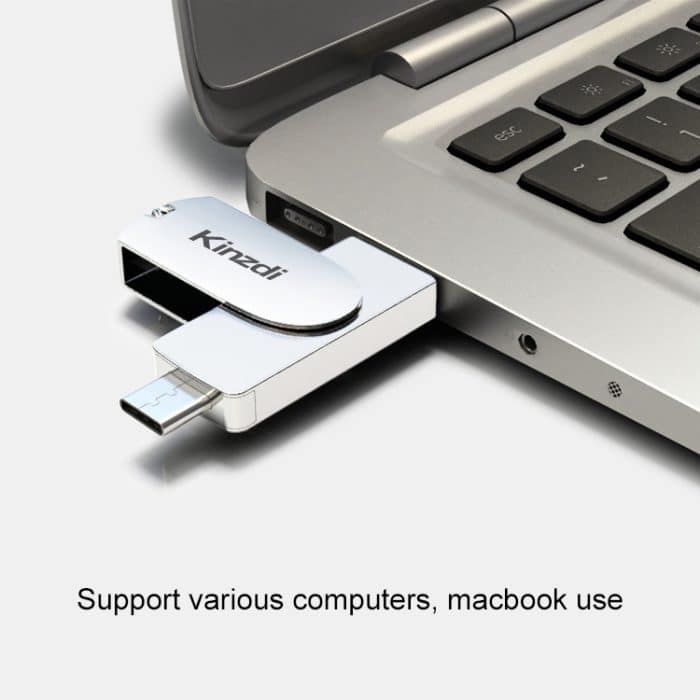 Kinzdi 64 GB USB 3.0 + Typ-C 3.0 Schnittstelle Metal Twister Flash Disk V11, 64GB (Rose Gold), 64GB (Silver) – Bild 8