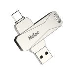 Netac U782C 128 GB USB-C / Typ C + USB 3.0 360 Grad Drehung Zinklegierung Flash-Laufwerk OTG U Disk