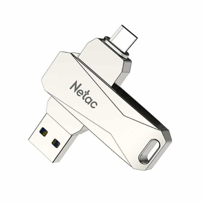 Netac U782C 128 GB USB-C / Typ C + USB 3.0 360 Grad Drehung Zinklegierung Flash-Laufwerk OTG U Disk – Bild 2
