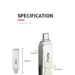 Netac U782C 128 GB USB-C / Typ C + USB 3.0 360 Grad Drehung Zinklegierung Flash-Laufwerk OTG U Disk – Bild 4