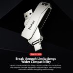 Netac U782C 128 GB USB-C / Typ C + USB 3.0 360 Grad Drehung Zinklegierung Flash-Laufwerk OTG U Disk – Bild 5