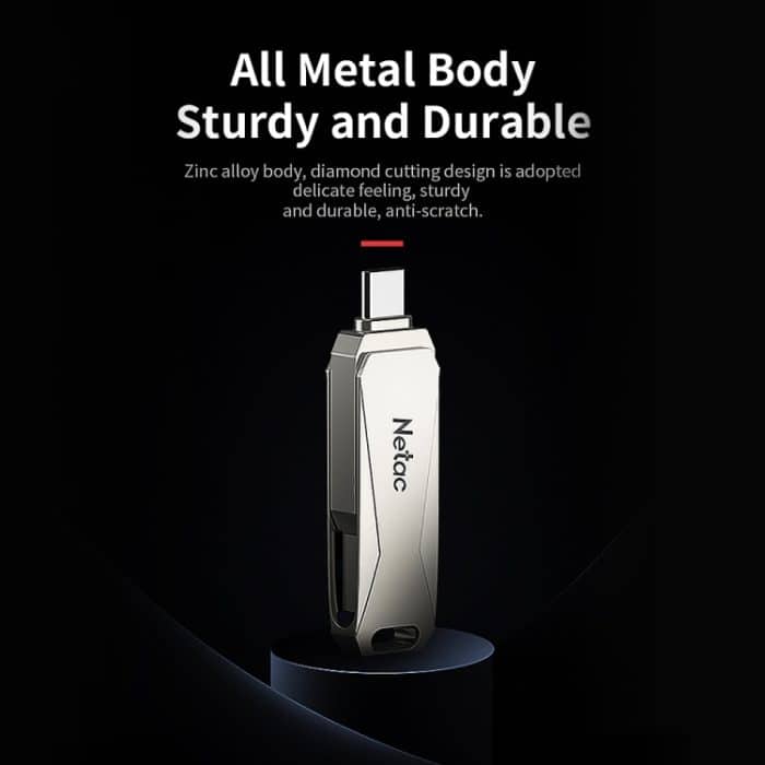 Netac U782C 128 GB USB-C / Typ C + USB 3.0 360 Grad Drehung Zinklegierung Flash-Laufwerk OTG U Disk – Bild 7