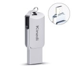 Kinzdi 32 GB USB 2.0 Android-Telefon und Computer Dual-Use Rotary Metal U Disk V8, 32GB Rose Gold, 32GB Silver