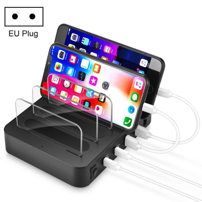 45 W PD USB-C / Typ C + 18 W PD USB-C / Typ C + 18 W QC 3.0 USB + USB-Anschlüsse Smart Charger mit abnehmbarer Blende, EU-Stecker – Bild 1