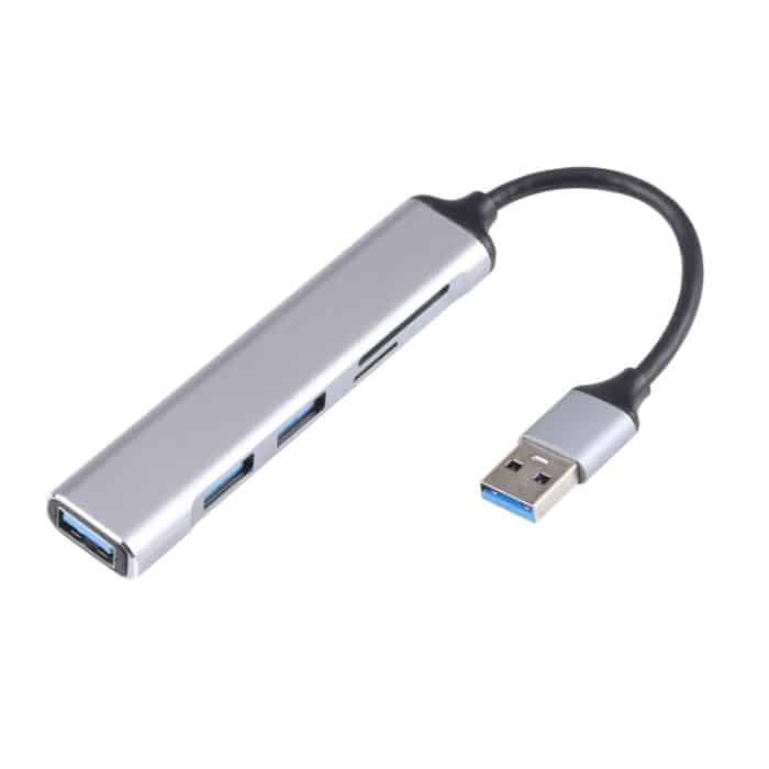 SAS6529S.jpg 5-in-1 USB 3.0 auf SD/TF-Kartensteckplatz + 3 USB 3.0-Anschlüsse, multifunktionaler Dockingstation-HUB, USB 3.0 – Bild 1