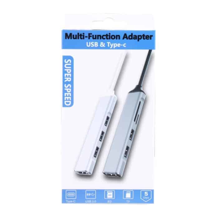 5-in-1 USB 3.0 auf SD/TF-Kartensteckplatz + 3 USB 3.0-Anschlüsse, multifunktionaler Dockingstation-HUB, USB 3.0 – Bild 7