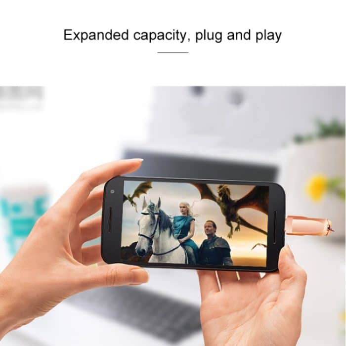 Kinzdi 32 GB USB + Typ-C-Schnittstelle Metal Twister Flash Disk V8, 32GB Rose Gold, 32GB Silver – Bild 7