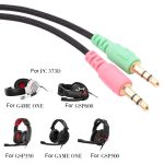 ZS0076 PC Version Gaming Headphone Cable for Sennheiser PC 373D GSP350 GSP500 GSP600 G4ME ONE GAME ZERO – Bild 5