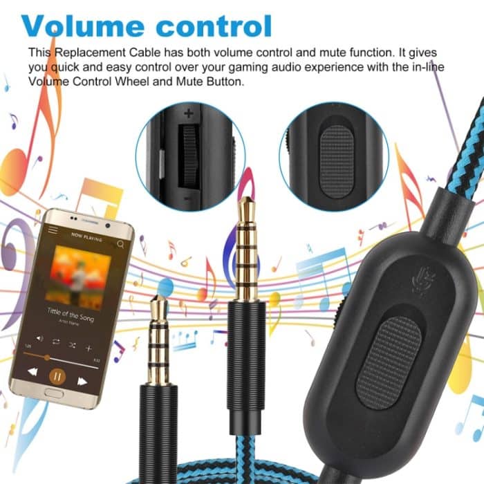 ZS0162 Wired Control Version Gaming Headset Audiokabel für Logitech Astro A10 A40 A30 – Bild 6