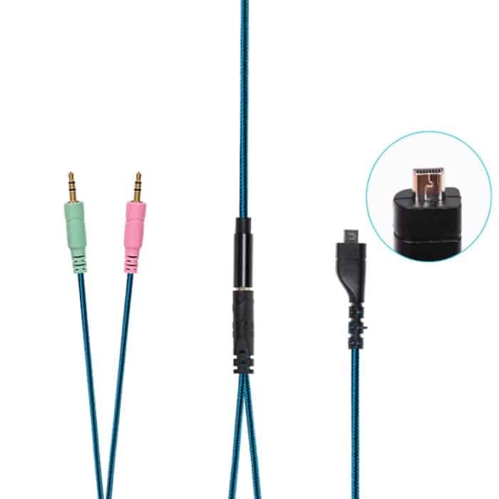 ZS0158 Gerader Stecker + Adapterkabel Gaming-Headset-Audiokabel für SteelSeries Arctis 3/5/7, Straight Plug + Adapter Cable – Bild 3