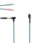 ZS0158 Winkelstecker + Adapterkabel Gaming-Headset-Audiokabel für SteelSeries Arctis 3/5/7, Elbow Plug + Adapter Cable