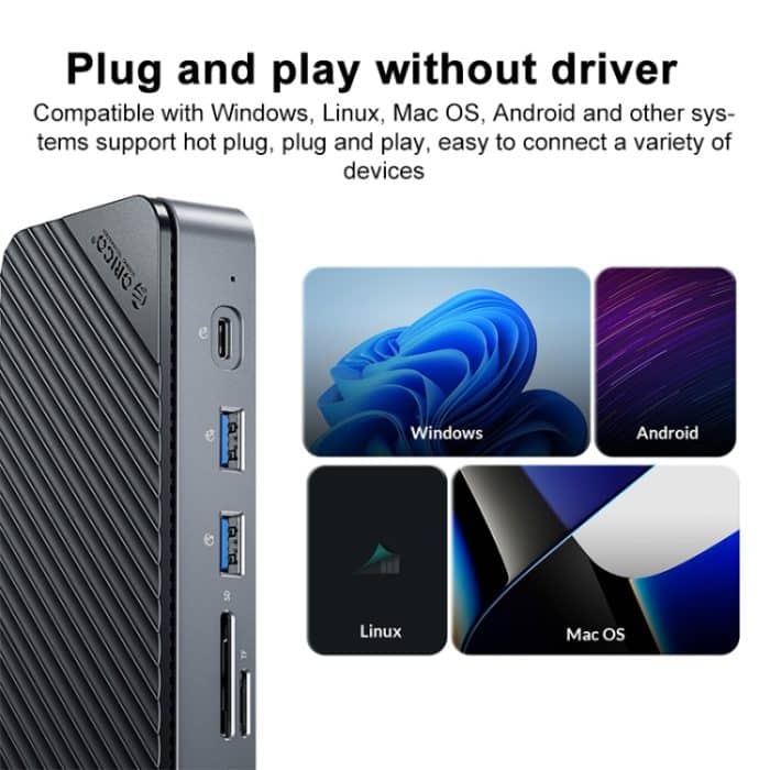 ORICO DPM2P9 M.2-Festplattenkassette mit 10-in-1-HUB-Multifunktions-Dockingstation – Bild 5