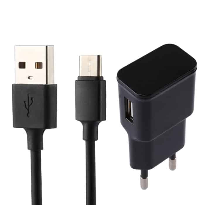 5 V 2,1 A intelligentes Identifikations-USB-Ladegerät mit 1 m USB-auf-USB-C/Typ-C-Ladekabel, EU-Stecker – Bild 1