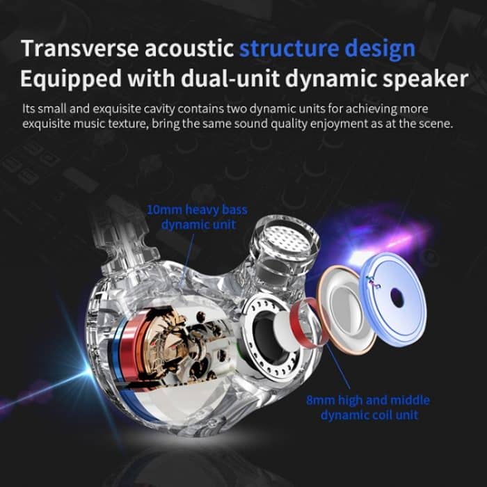 QKZ CK9 HiFi-In-Ear-Kopfhörer für Sport und Musik mit vier Einheiten – Bild 5