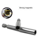 5 PCS 1/4 Elektro-Batchkopf Hochmagnetischer Pleuel Pistol Drill Extension Rod Sleeve Schnelldrehgelenk, Länge: 150 mm – Bild 6