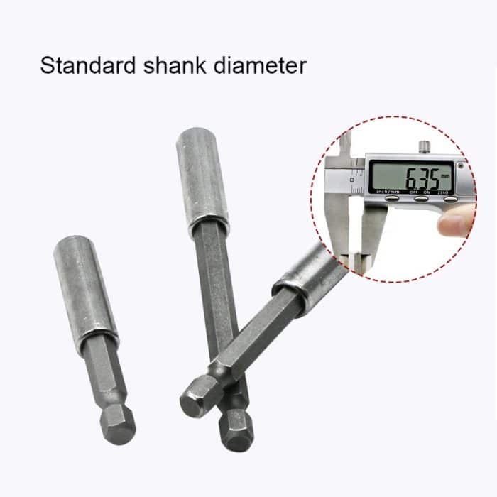 5 PCS 1/4 Elektro-Batchkopf Hochmagnetischer Pleuel Pistol Drill Extension Rod Sleeve Schnelldrehgelenk, Länge: 150 mm – Bild 7