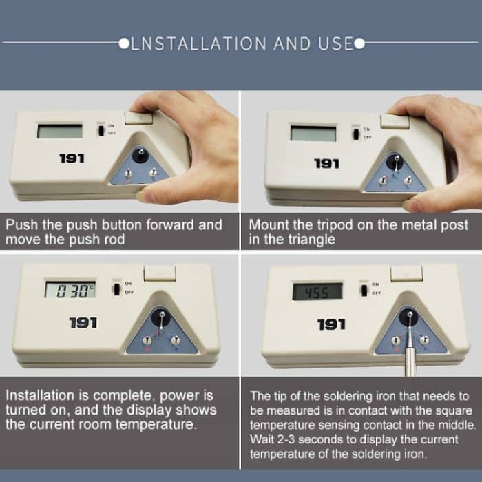 Lötkolbenkopf Thermometer Elektrische Lötstation Temperaturtester – Bild 5