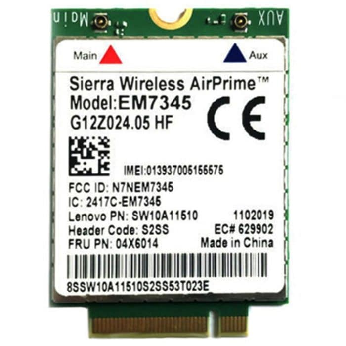 SP5211.jpg EM7345 4G-Modul NGFF M.2 WWAN-Karte 04 x 6014 4G LTE / HSPA + 42 Mbit / s-Karte für Lenovo IBM / ThinkPad T450 / X240 – Bild 1