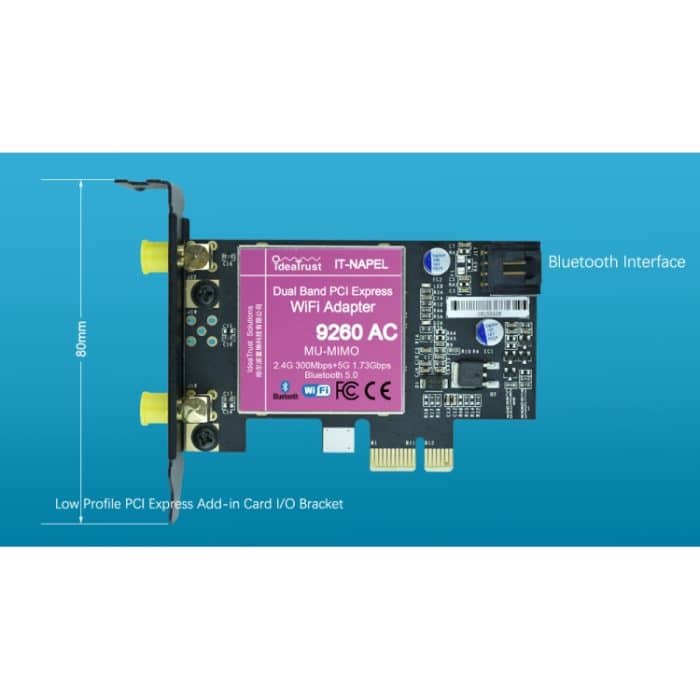 9260NGW Brandneu für Intel Dual Band Wireless-AC 9260AC Bluetooth 5.0 5G 1730 Mbit / s Wifi-Netzwerkkarte PK 8265/7260/8260 – Bild 5