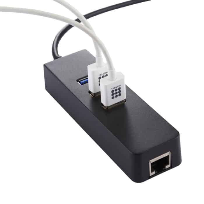 USB-C / Typ C bis 3 USB 3.0-Anschlüsse HUB + RJ45-Hochgeschwindigkeits-Gigabit-Ethernet-Adapter Multifunktions-LAN-Adapter – Bild 6