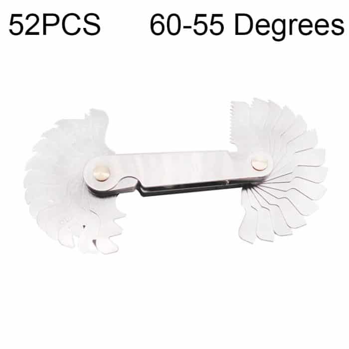 52 PCS Metric 60 Grad + Britisch 55 Grad CR Edelstahl Gewindelehre – Bild 1