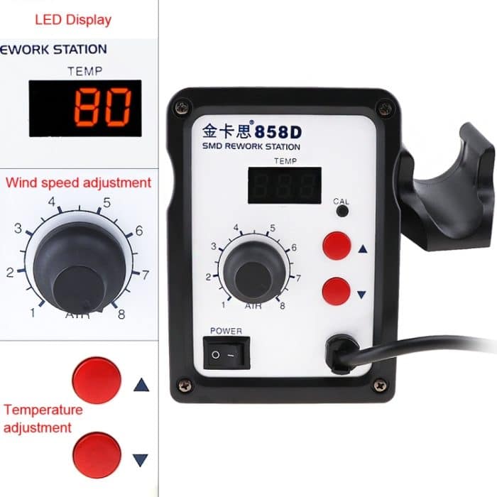 Kaisi K-858D SMD-Heißluft-Lötstation, LED-Digitalanzeige, unterstützt steuerbare Temperatur zum Entlöten + Luftdüsen, EU-Stecker, K-858D, EU Plug, K-858D, US Plug – Bild 4