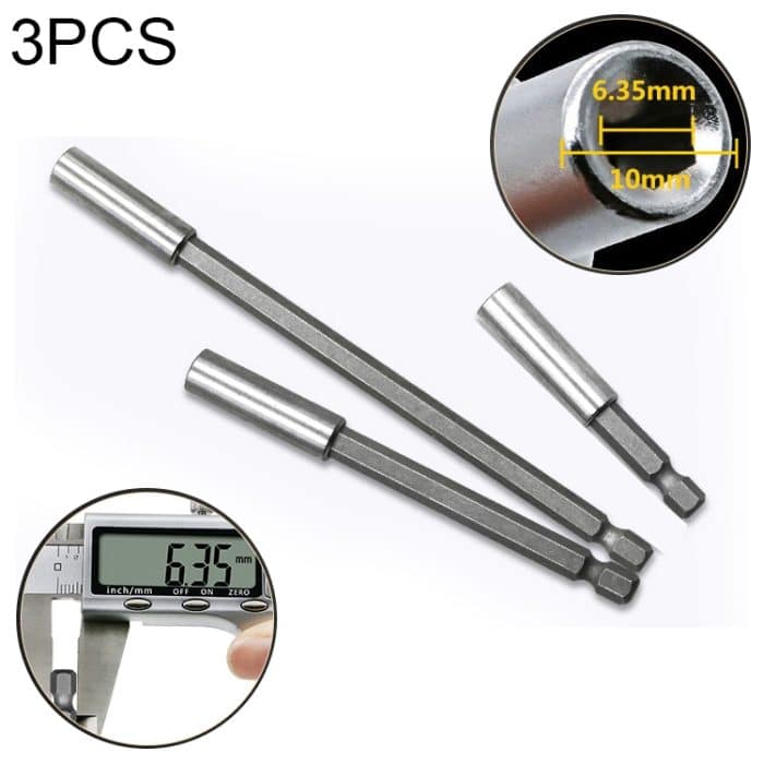 3 in 1 1/4 elektrischer Chargenkopf Hochmagnetischer Pleuel Pistol Drill Extension Rod Sleeve Schnelldrehgelenk, Länge: 60/100 / 150mm – Bild 1