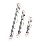 3 in 1 1/4 elektrischer Chargenkopf Hochmagnetischer Pleuel Pistol Drill Extension Rod Sleeve Schnelldrehgelenk, Länge: 60/100 / 150mm – Bild 3