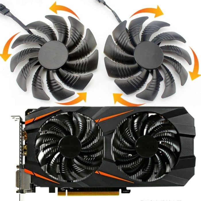 1 Paar 88MM 4 Pin-Computer-Grafikkarte-Kühlventilator für Gigabyte GeForce GTX1060 1070 GTX1050ti GTX960 RX570 RX470 – Bild 5