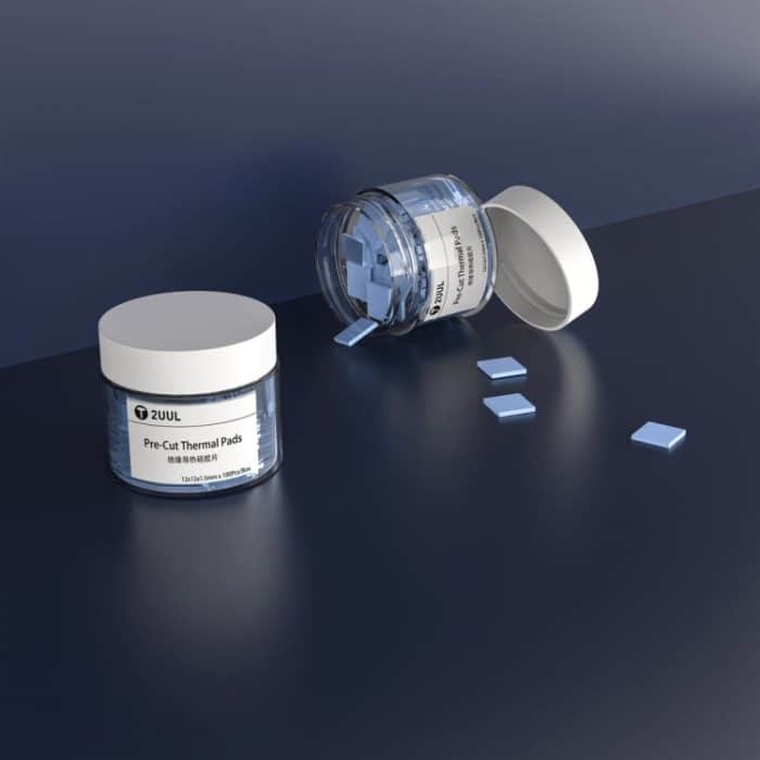100 PCs/Box 2UUL SC02 Pre-Cut Thermal Silicon Pads 12x12x1,5 mm – Bild 5