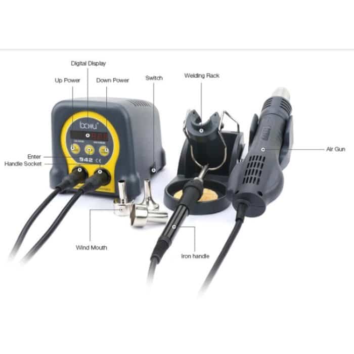 BAKU ba-942 LED BGA SMD Heißluft-Nacharbeitslötstation, EU-Stecker – Bild 2