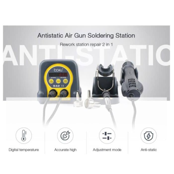 BAKU ba-942 LED BGA SMD Heißluft-Nacharbeitslötstation, EU-Stecker – Bild 3