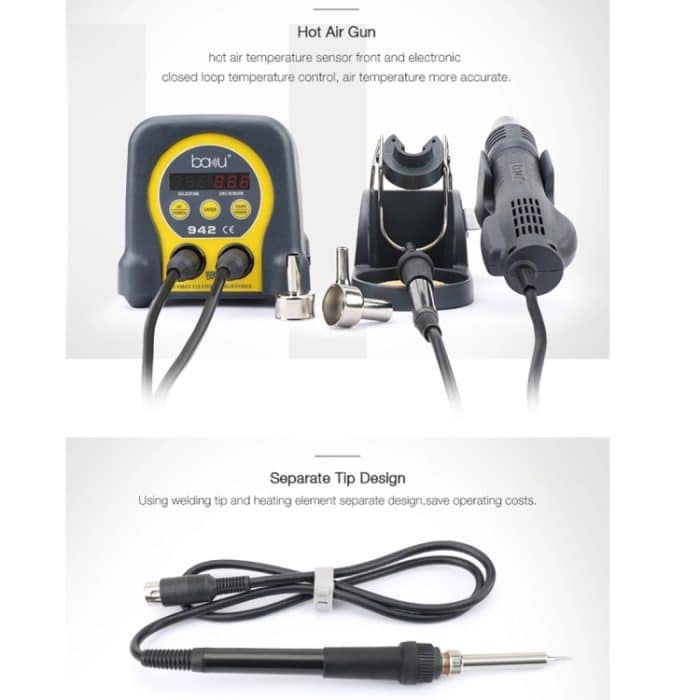 BAKU ba-942 LED BGA SMD Heißluft-Nacharbeitslötstation, EU-Stecker – Bild 6