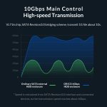 Transparentes 2,5-Zoll-10-Gbit / s-Festplattengehäuse der Serie mit Ständer – Bild 6