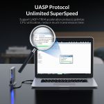 Transparentes 2,5-Zoll-10-Gbit / s-Festplattengehäuse der Serie mit Ständer – Bild 7