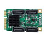 4-Port SATA III 6G Mini-PCI Express Marvel 88SE9215-Controllerkarte