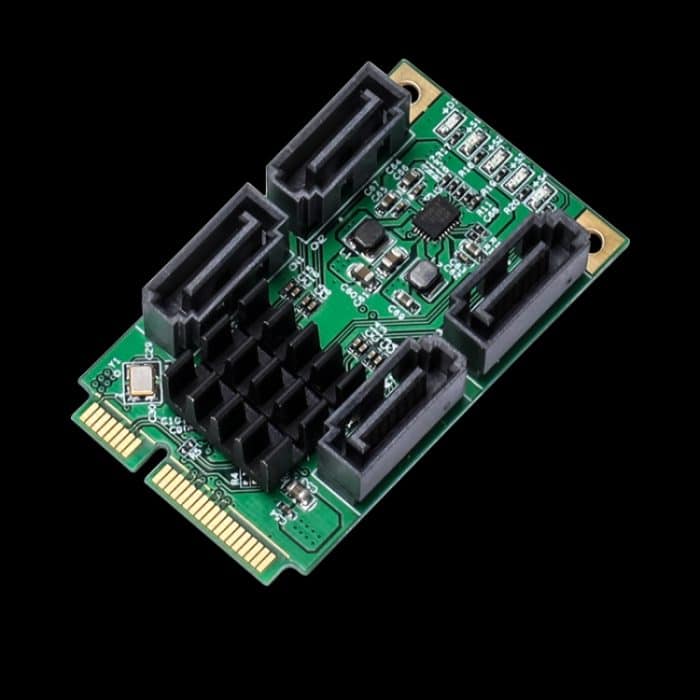 4-Port SATA III 6G Mini-PCI Express Marvel 88SE9215-Controllerkarte – Bild 3