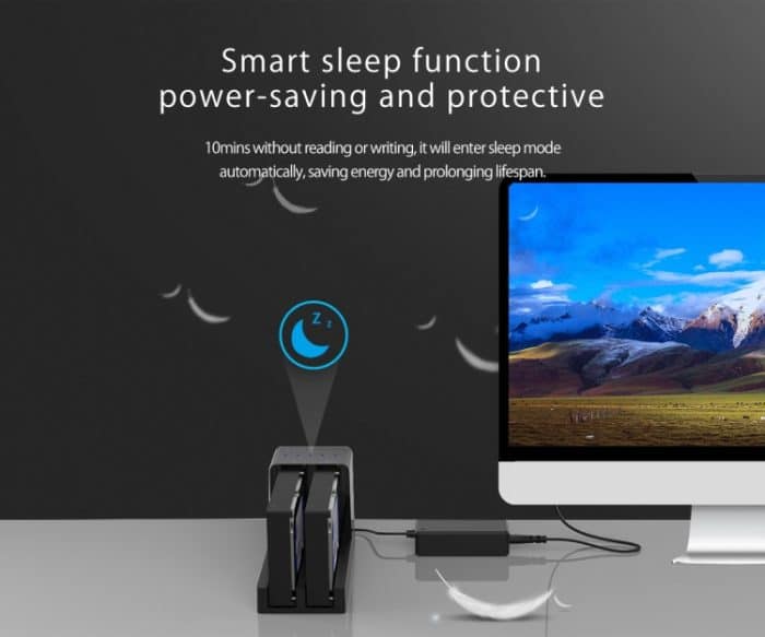 ORICO 6528US3-C 2,5 / 3,5-Zoll-Festplattengehäuse mit Duplikator – Bild 9