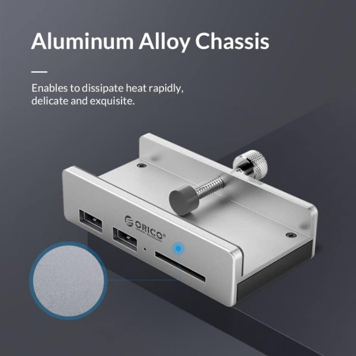 ORICO MH2AC-U3 Clip-Typ 2 Anschlüsse USB3.0 HUB mit SD-Kartenleser – Bild 10