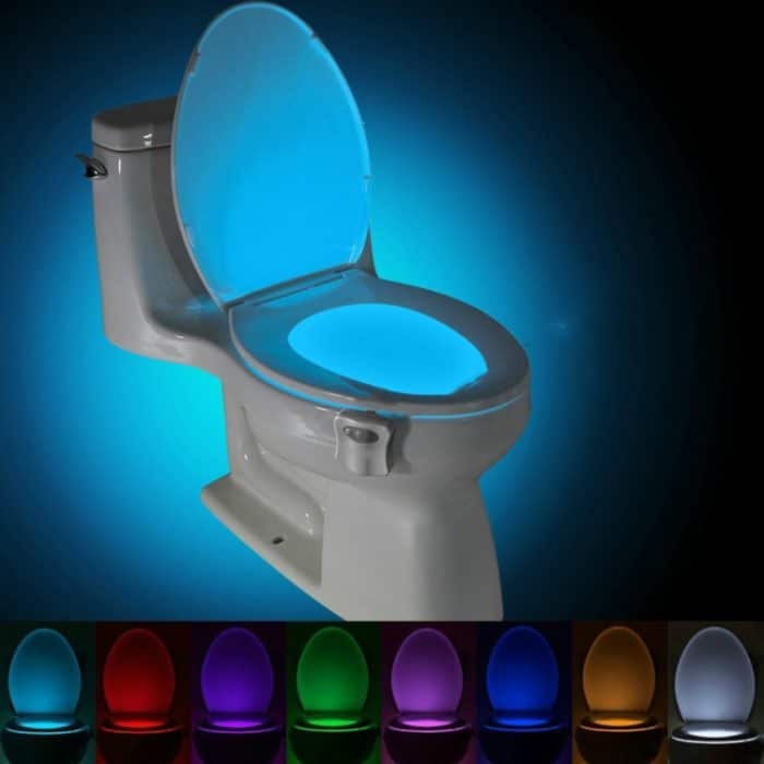 Bewegungsaktiviertes Toiletten-Nachtlicht, LED-Toilettenlicht-Badezimmer-Waschraum – Bild 1