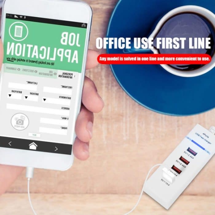 5V 4,1A 4 USB-Anschlüsse Ladeadapter mit Netzsteckerkabel, Kabellänge: 1,5 m, EU-Stecker, EU Plug – Bild 5