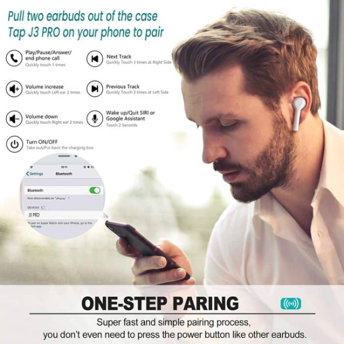 J3 Pro Hifi Drahtlose Bluetooth 5,2 Kopfhörer LED Display Wasserdichte Sport Gaming Headset Noise Ohrhörer – Bild 13