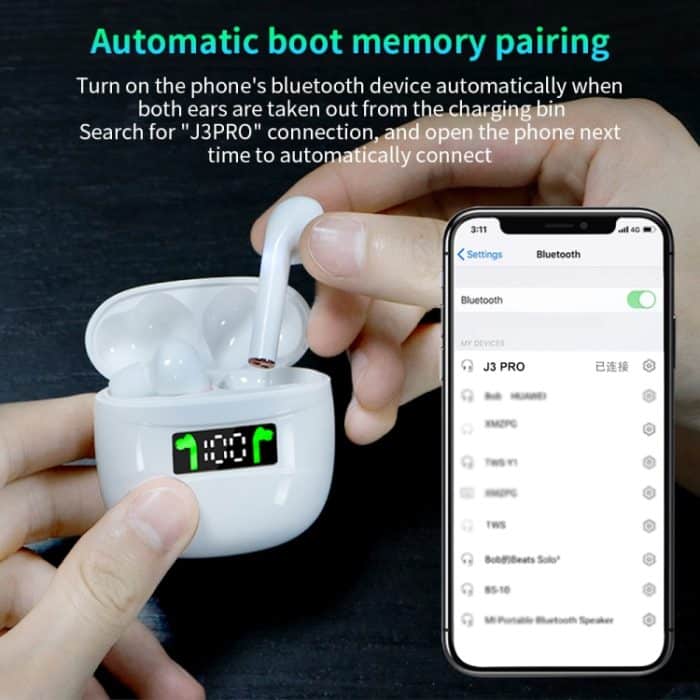 J3 Pro Hifi Drahtlose Bluetooth 5,2 Kopfhörer LED Display Wasserdichte Sport Gaming Headset Noise Ohrhörer – Bild 6