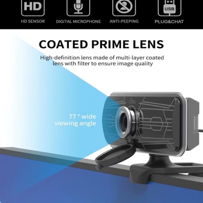 Gsou T16s 1080P HD-Webcam mit integriertem Mikrofon für Online-Klassen Broadcast-Konferenzvideo – Bild 3